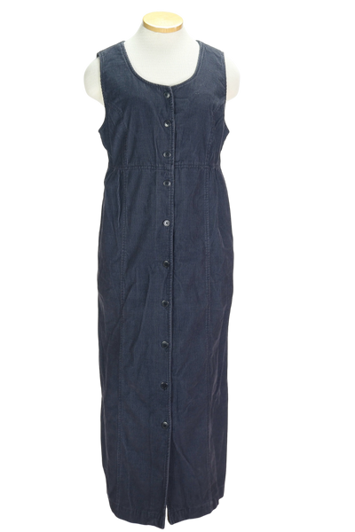 90s Eddie Bauer Navy Corduroy Dress            S