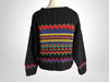 90s LizWear Blk/Colors Cotton Sweater    M