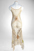 70s Crochet Flower Sundress     S/M