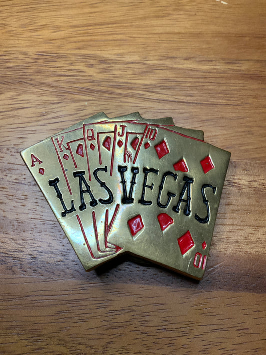 80s Las Vegas Royal Flush Buckle