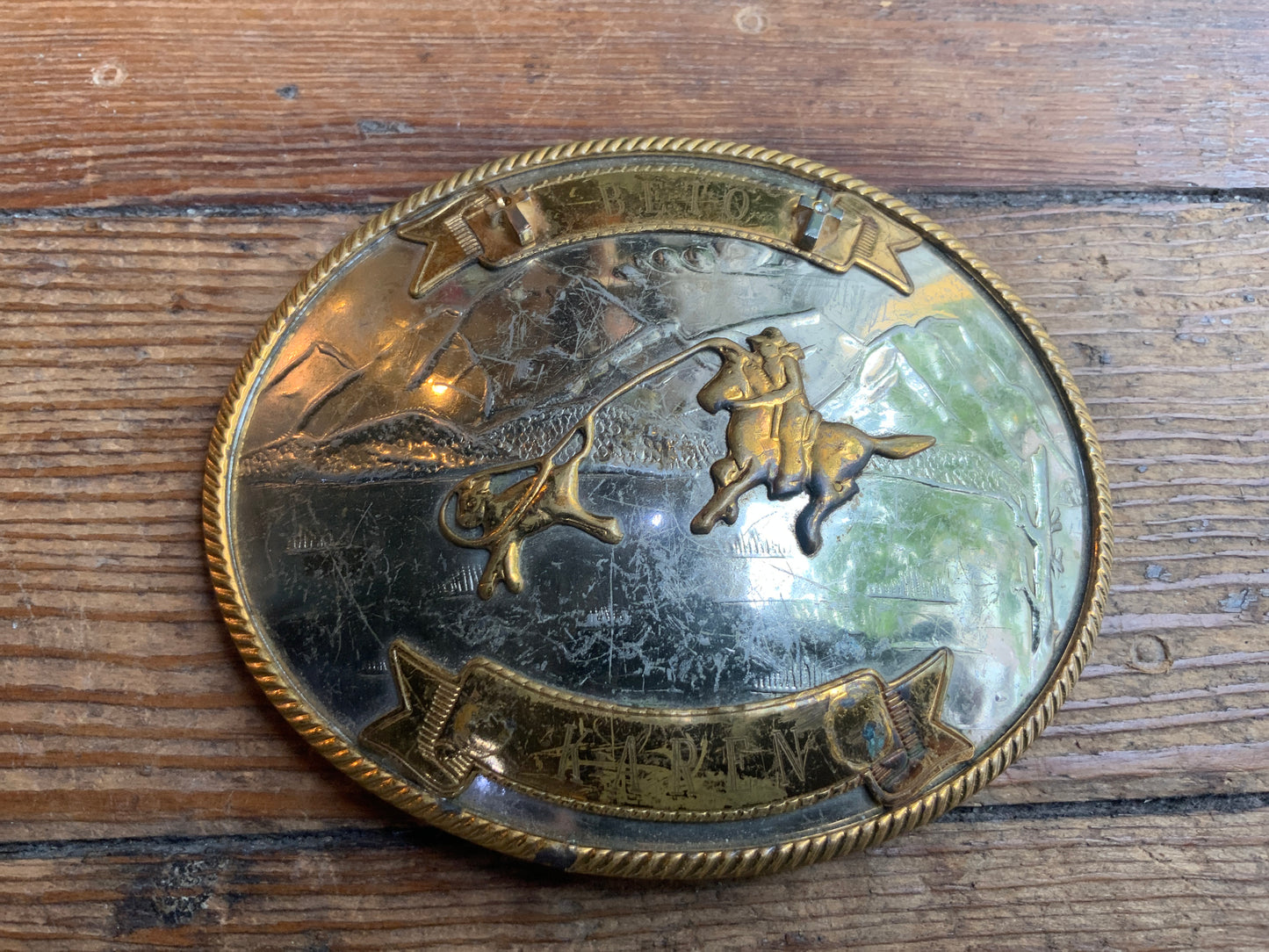 70s German Silver Beto & Karen Roping Buckle