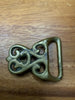70s Brass Scroll Sandcast Buckle