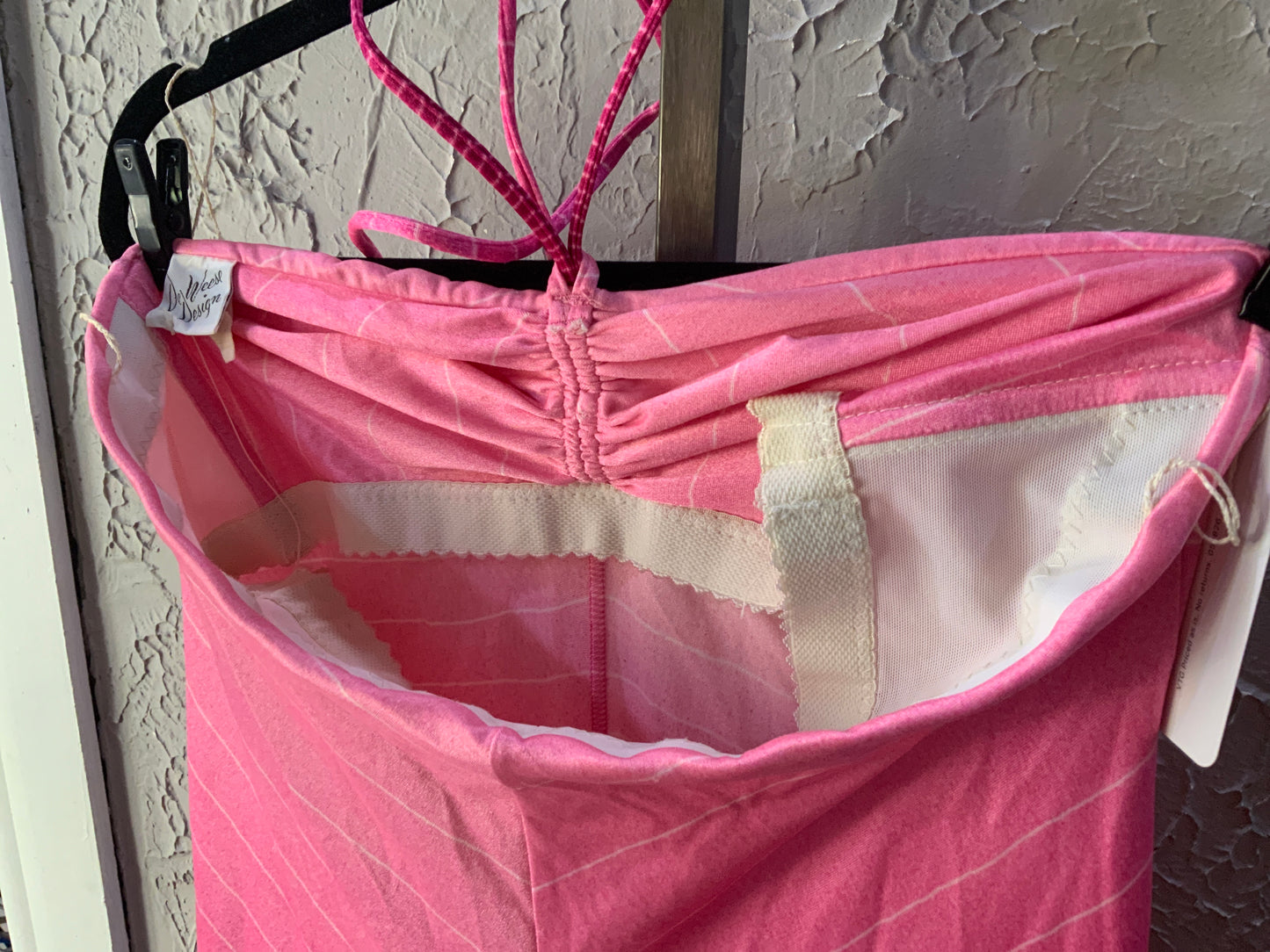 70s NOS DeWeese Pink Swim Dress     S/M