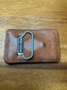 70s Wild Horse Tooled Leather Buckle