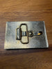 80s Green Stone Rectangle Buckle