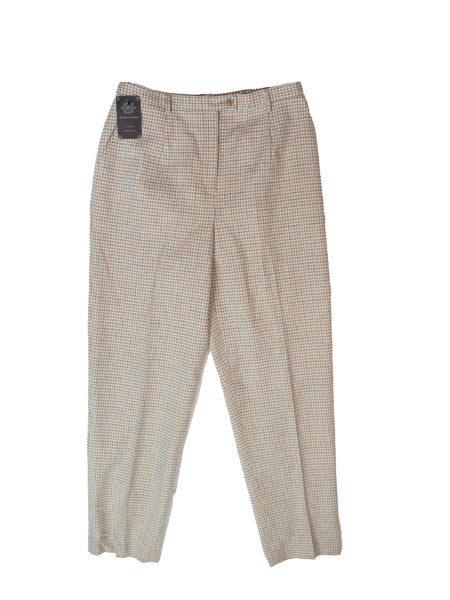 90s Pendleton USA Tan/Gray Houndstooth Trousers        w33