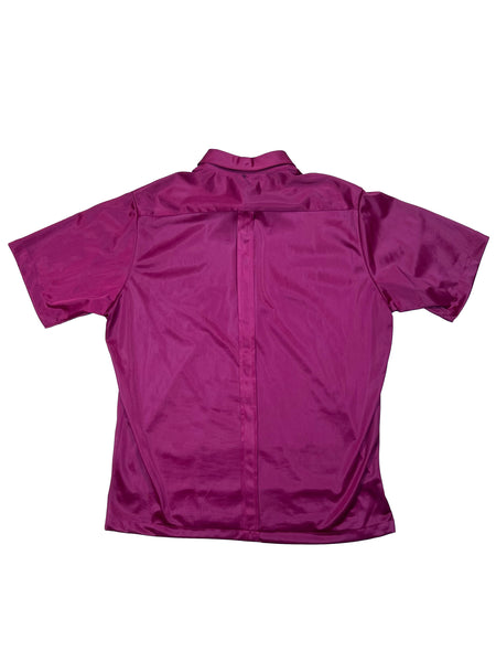 70s Kingsport Magenta Sheen Shirt     XL