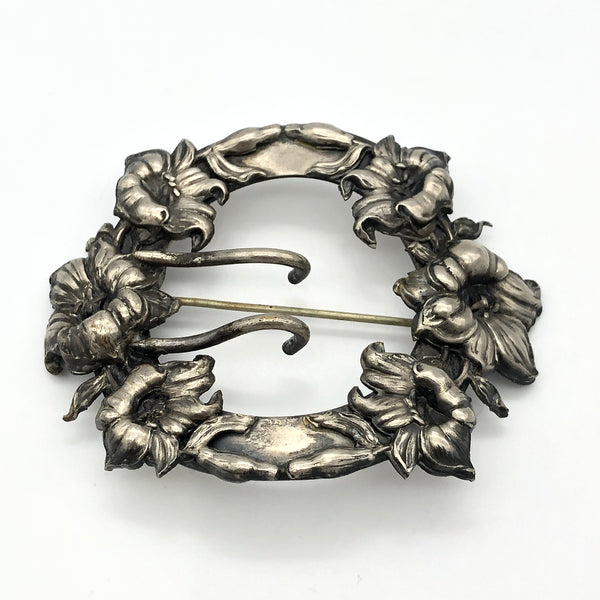 Art Nouveau Floral Ring Buckle