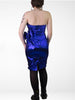 80s Metallic Blue Gunne Sax Formal      w28