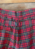 1950s NOS Tartan Queen Casuals Side Zip Shorts      w28