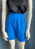 1940s Cerulean Side Zip Cotton Shorts     w27