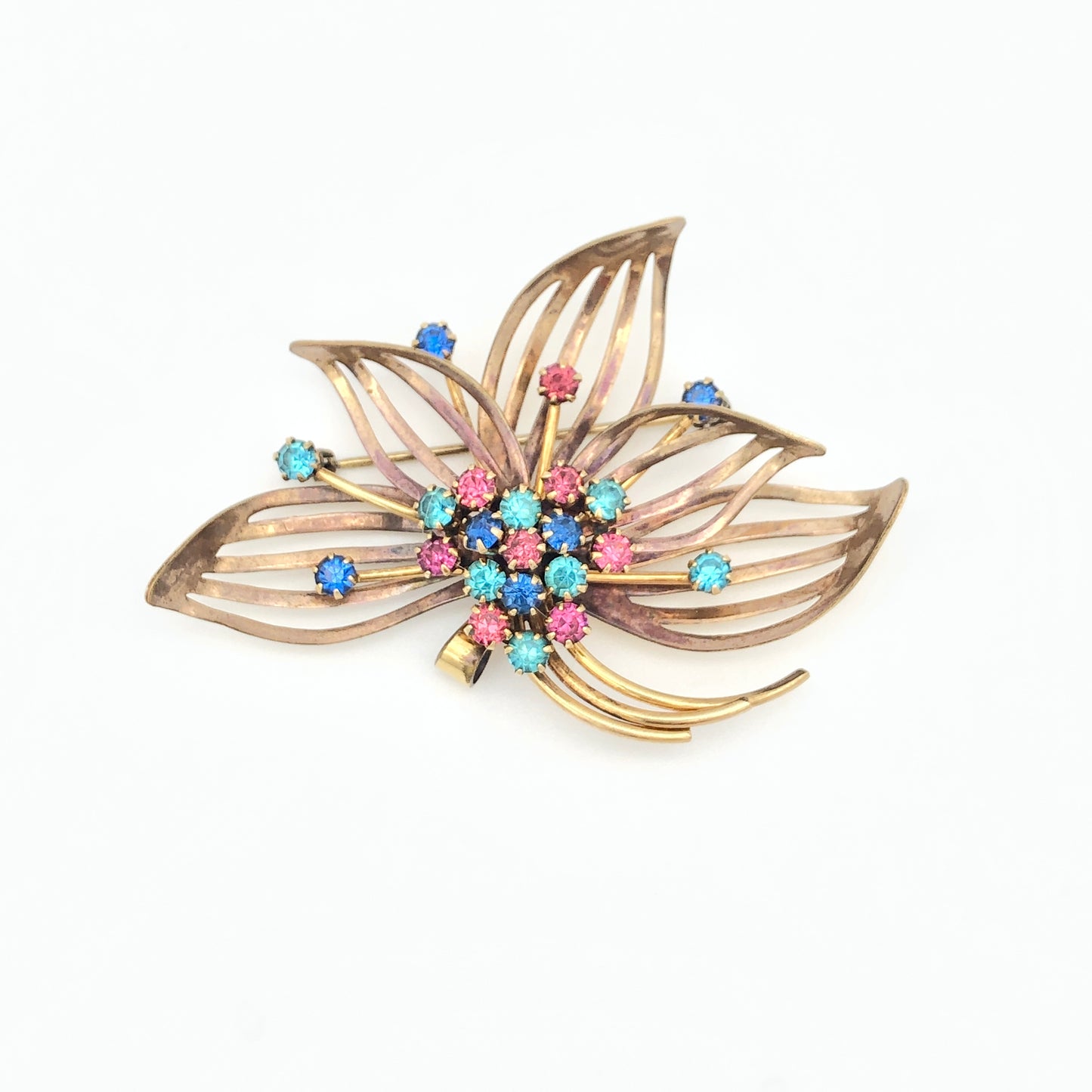 60s Charles Reiss Co. 1/20th 12k gf Burst Brooch