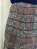 70s Italian Woven Plaid Pencil Skirt      W28