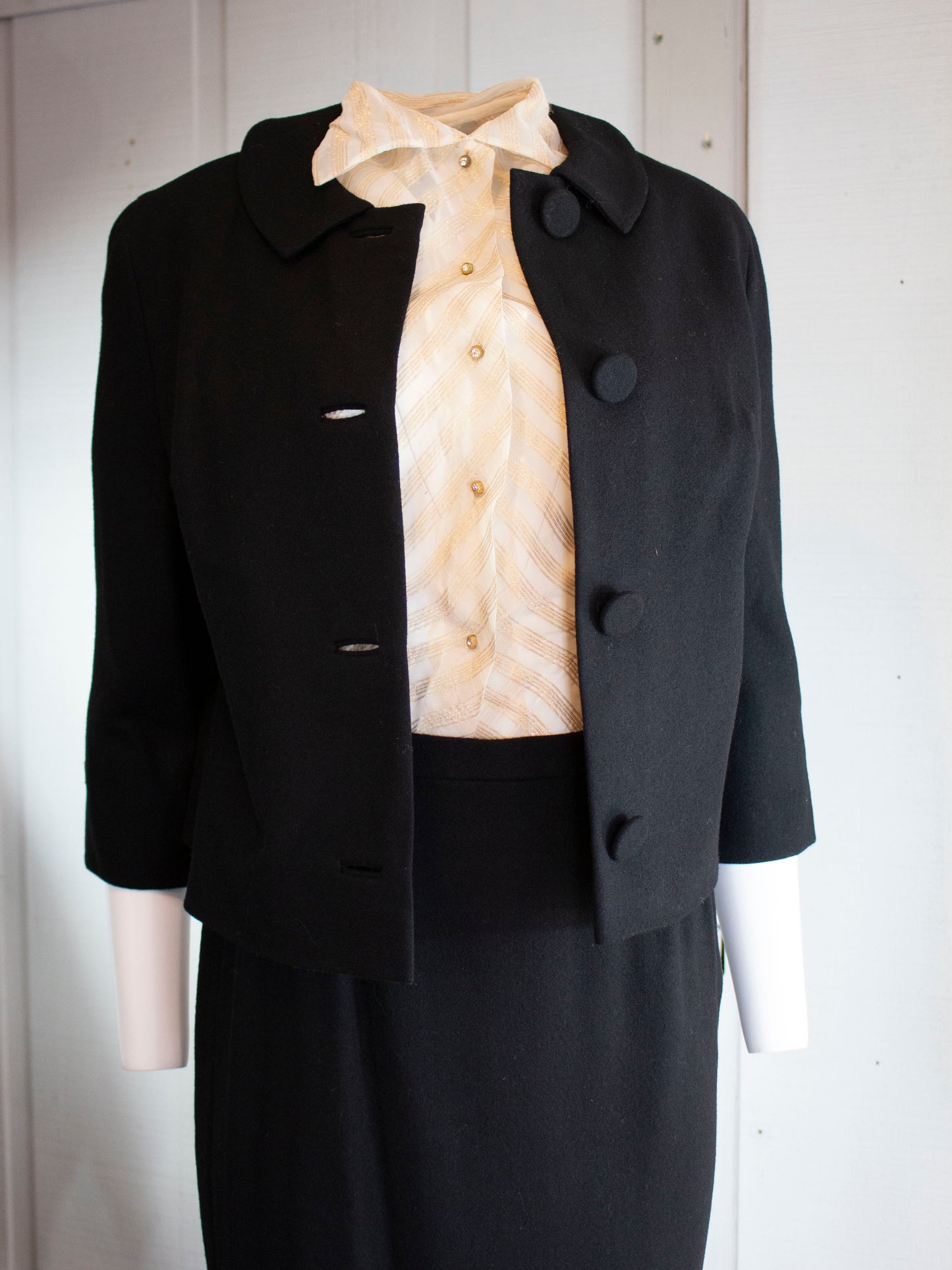 DEADSTOCK Vintage Pendleton Skirt Suit    Black    w27