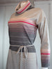 60s/70s JCPenney Pink/Gray/Cream Knit Dress     M(29")