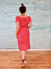 Woolf Brothers Coral 50s Taffeta Wiggler Dress           w28  M